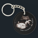 Pregnancy Announcement Sonogram New Arrival Photo Keychain<br><div class="desc">Upload your sonogram picture and personalize with your due date and name</div>