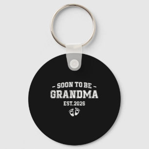 Pregnancy Announcement Soon To Be Grandma 2026 Keychain
