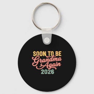 Pregnancy Announcement Soon To Be Grandma Again 20 Keychain