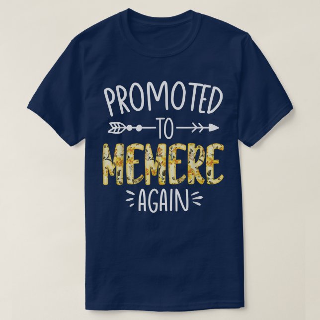 Pregnancy Announcement Soon To Be Memere Again Sun T-Shirt (Design Front)