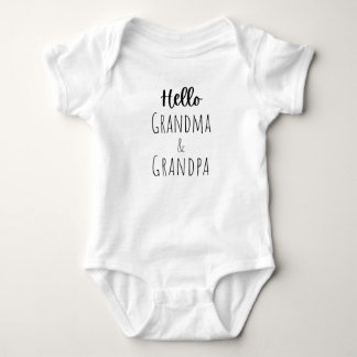 Pregnancy Announcement to Grandparents, hello Baby Bodysuit