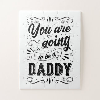 Pregnancy Announcement to Husband Black and White Jigsaw Puzzle