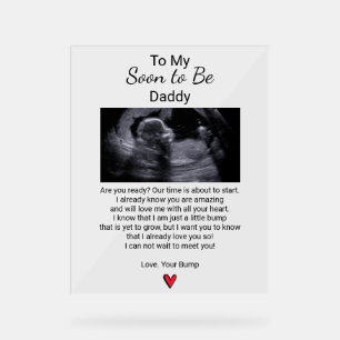 Pregnancy Announcement to Husband Soon to be Dad Acrylic Sign