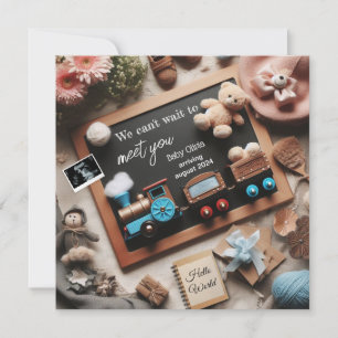 Pregnancy Announcement Train Themed, Social Media