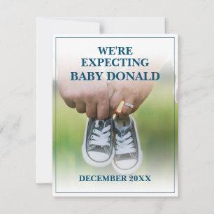 Pregnancy Announcement with Baby Shoes