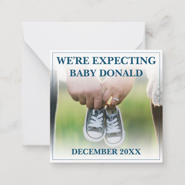 Pregnancy Announcement with Baby Shoes (Front)