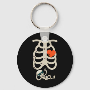 Pregnancy Announcement X-ray Halloween Keychain