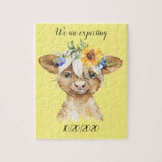 Pregnancy Baby Annoucment Jigsaw Puzzle