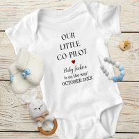 Pregnancy Baby Boy Airplane Little Co-Pilot Custom