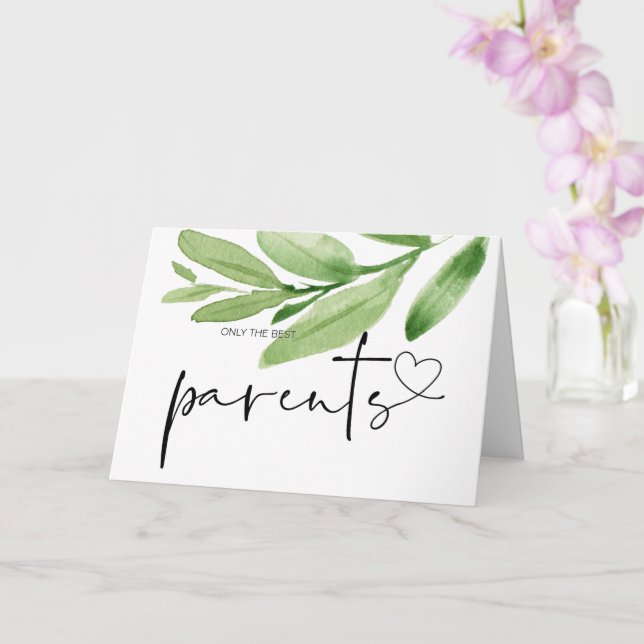 Pregnancy Baby Reveal Gift to Grandparents Mom Dad Card (Orchid)
