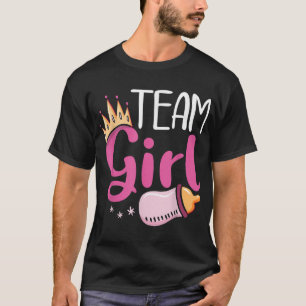 Pregnancy Baby Shower Team Girl Future Dad Mom Gen T-Shirt