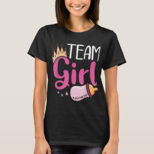 Pregnancy Baby Shower Team Girl Future Dad Mom Gen T-Shirt