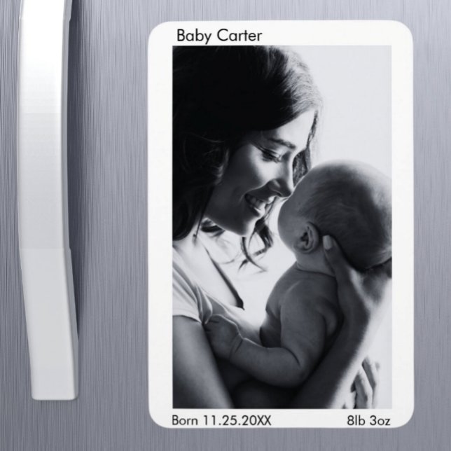 Pregnancy Birth Announcement - Custom Photo Magnet (Pregnancy Birth Announcement - Custom Photo Fridge Magnet)