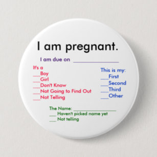 Pregnancy Details 3 Inch Round Button