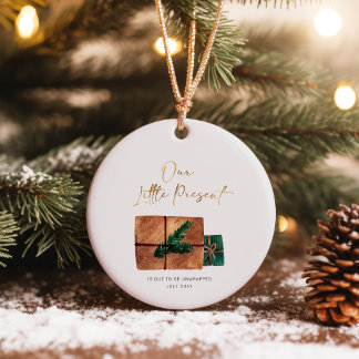 Pregnancy Expecting Christmas New Baby Ceramic Ornament