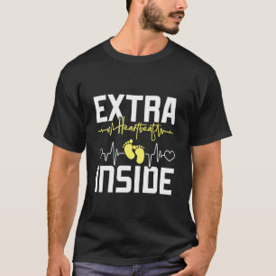 Pregnancy EXTRA HEART BEAT INSIDE Funny Soon to be T-Shirt