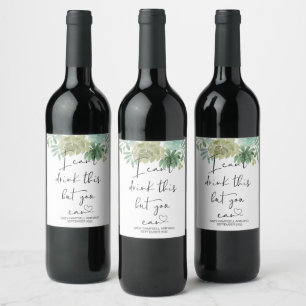 Pregnancy I Can't Drink This Baby Reveal Cute Wine Label