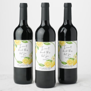 Pregnancy I Can't Drink This Baby Reveal Lemons Wine Label