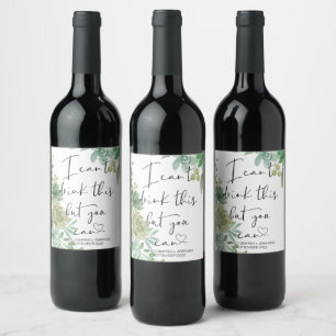 Pregnancy I Can't Drink This Baby Reveal Succulent Wine Label