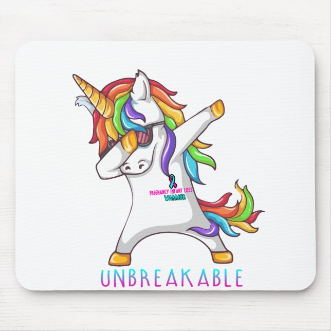 Pregnancy Infant Loss Warrior Unbreakable Mouse Pad (Front)