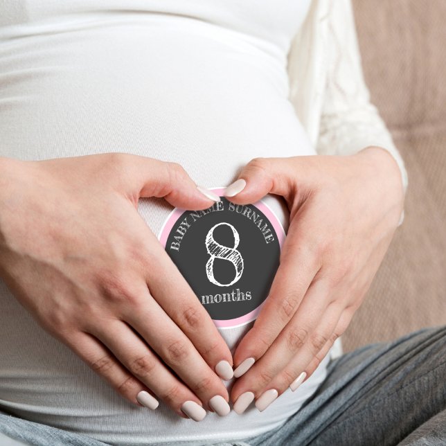  Pregnancy Monthly Baby Bump Stickers (Add your name or your future baby's to these fun bump stickers. )