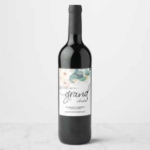 Pregnancy New Baby on Way Announcement Mom to Be W Wine Label