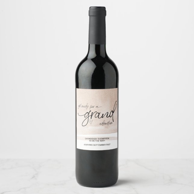 Pregnancy New Baby on Way Announcement Mom to Be Wine Label (Front)