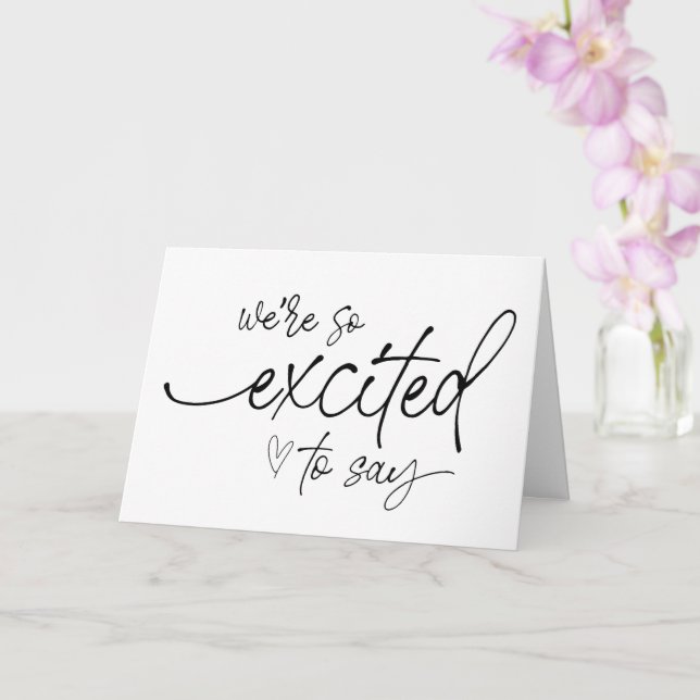 Pregnancy New Baby Reveal For Family and Friends C Card (Orchid)