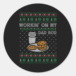 Pregnancy New Mom Baby Pregnant Christmas Matching Classic Round Sticker