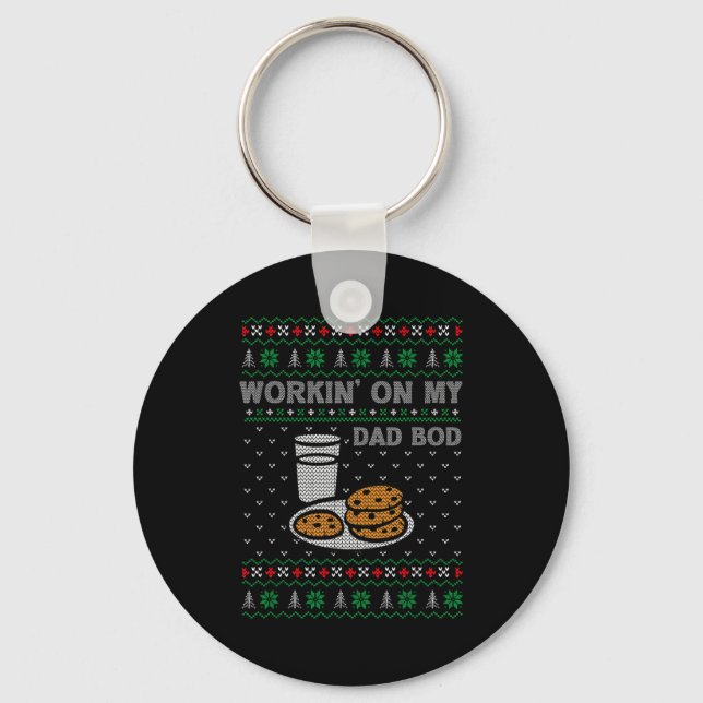 Pregnancy New Mom Baby Pregnant Christmas Matching Keychain (Front)