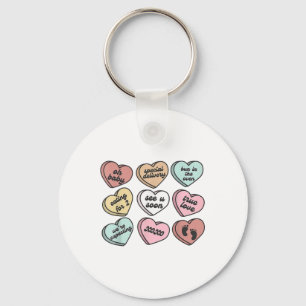 Pregnancy New Mom Candy Heart Cute Valentines Baby Keychain