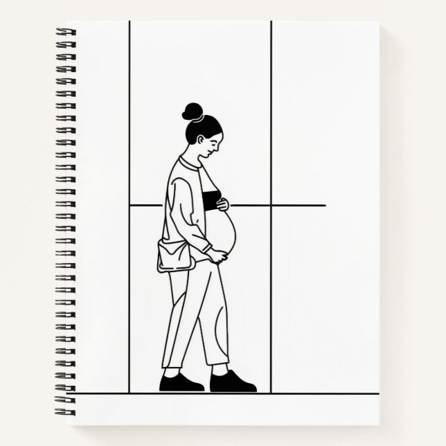 Pregnancy Pregnat Woman Simple Notebook (Front)