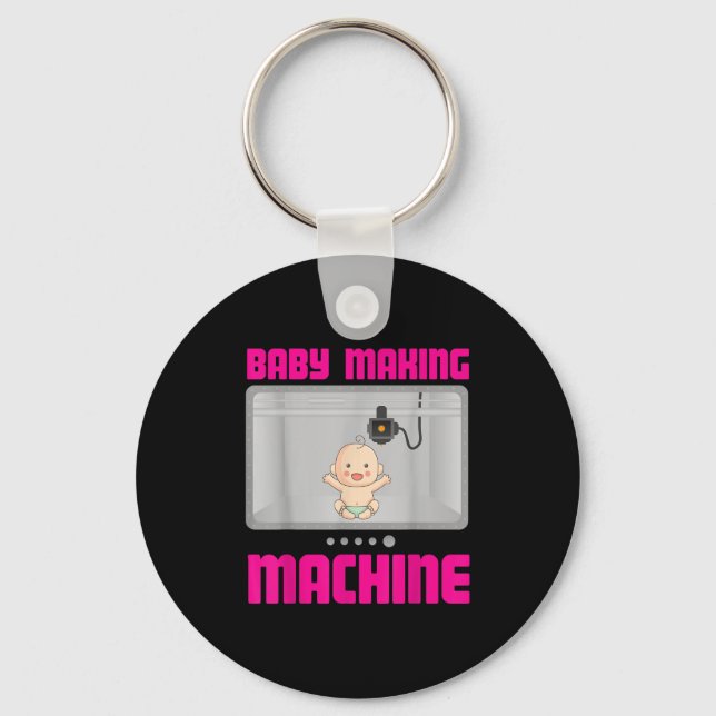 Pregnancy Reveal &amp; Announcement Baby Making Ma Keychain (Front)