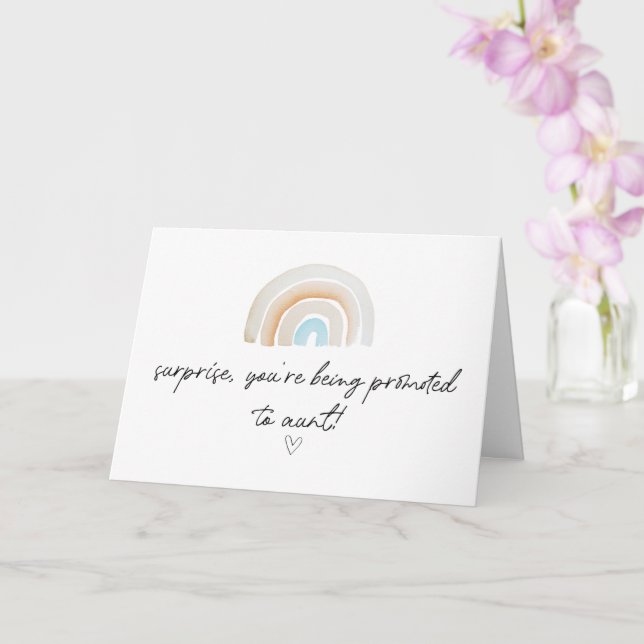 Pregnancy Reveal Aunt Auntie to Be I'm Pregnant Card (Orchid)
