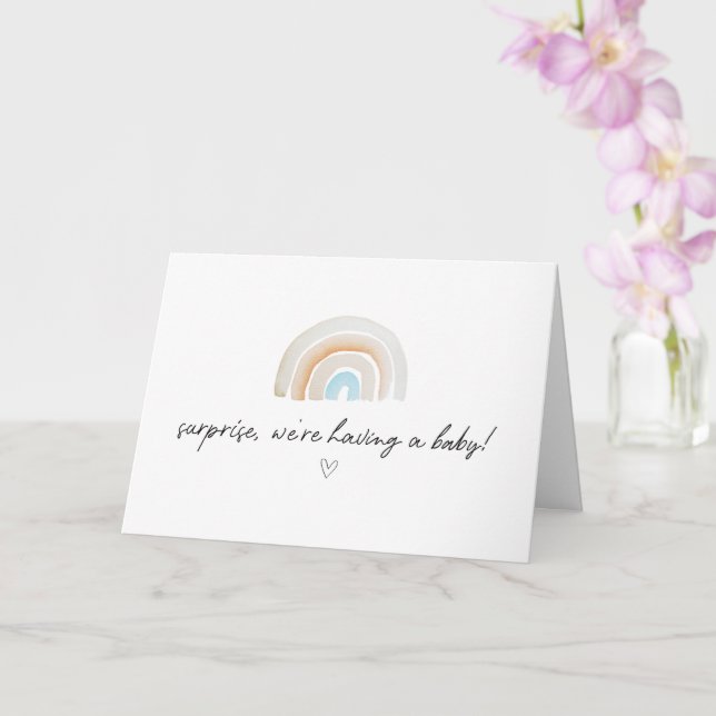 Pregnancy Reveal Grandparents to Be I'm Pregnant Card (Orchid)