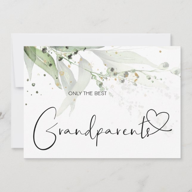 Pregnancy Reveal Great Grandparents New Baby Card (Front)