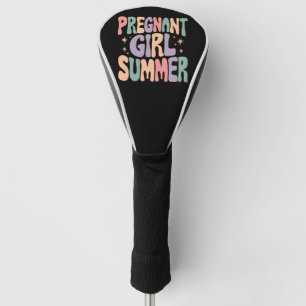 Pregnancy Reveal Pregnant Girl Summer Baby Shower  Golf Head Cover