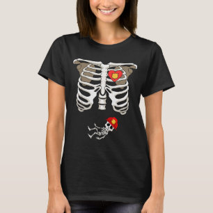 Pregnancy Skeleton Rib Funny Firefighter Bump Shir T-Shirt