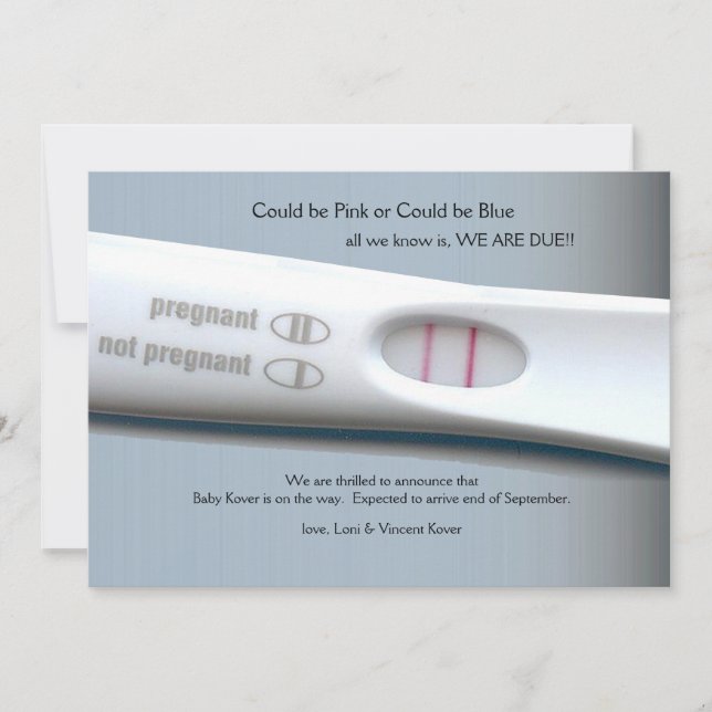 Pregnancy Stick Pregnancy Announcement (Front)