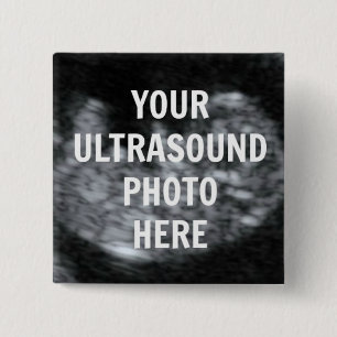 Pregnancy Ultrasound Keepsake 2 Inch Square Button