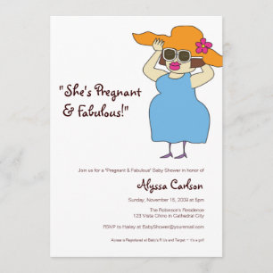Pregnant  and Fabulous Baby Shower Invitation
