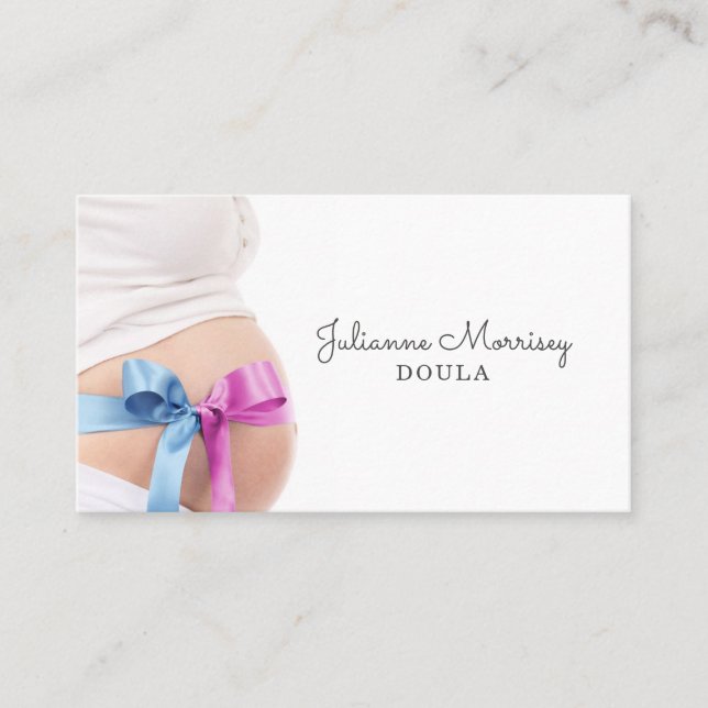 Pregnant Baby Bump Doula  Business Card (Front)
