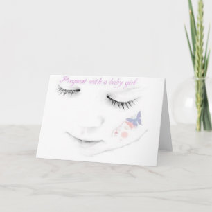 Pregnant baby girl announcement