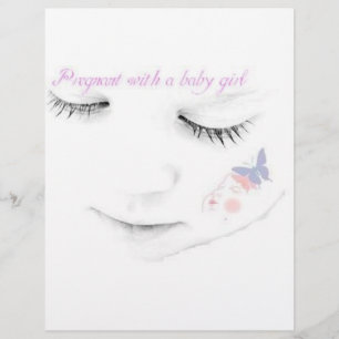 Pregnant baby girl flyer