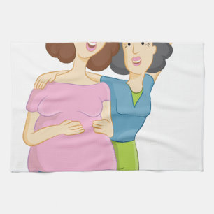 Pregnant Daughter Kitchen Towel