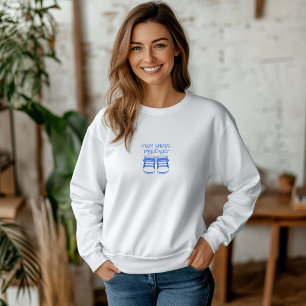Pregnant First Mothers Day light blue baby shoes  Sweatshirt