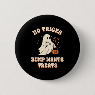 Pregnant Ghost Lazy Trick Or Treat Dress Funny Hal 2 Inch Round Button