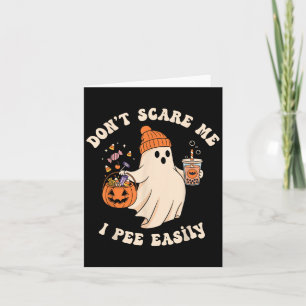 Pregnant Ghost Trick Or Treat Dress Lazy Halloween Card