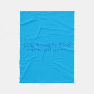 Pregnant Girl Summer Funny Baby Announcement Mom Fleece Blanket