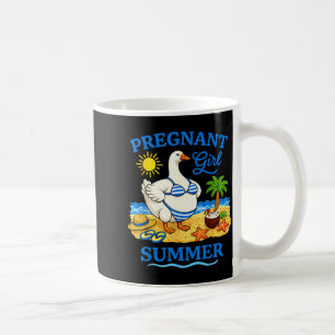 Pregnant Girl Summer Funny Goose Beach Mom to Be Coffee Mug